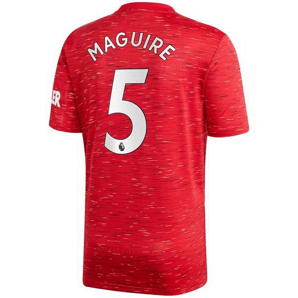 Camiseta Manchester United NO.5 Maguire Primera equipo 2020-2021 Rojo